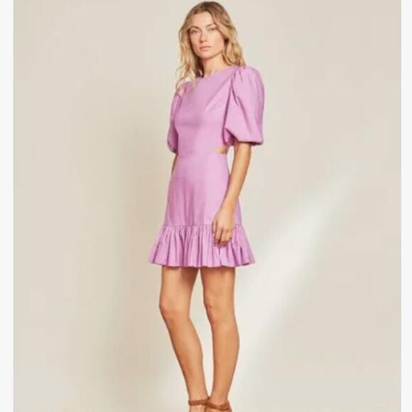 Veronica Beard Dresses & Skirts - Veronica Beard Iker Puffed-Sleeve Mini Dress